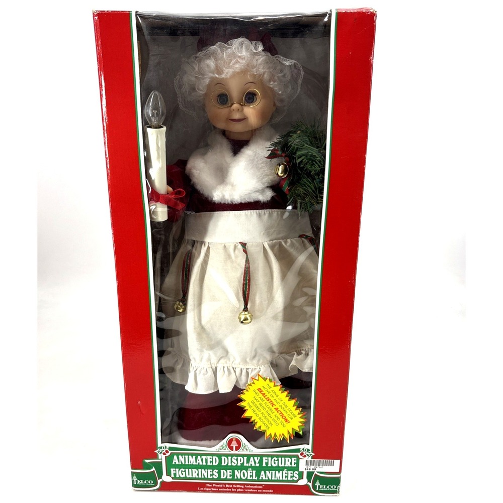 Telco "Motion-ettes of Christmas" Animated and Illuminated Mrs. Claus 24" Large